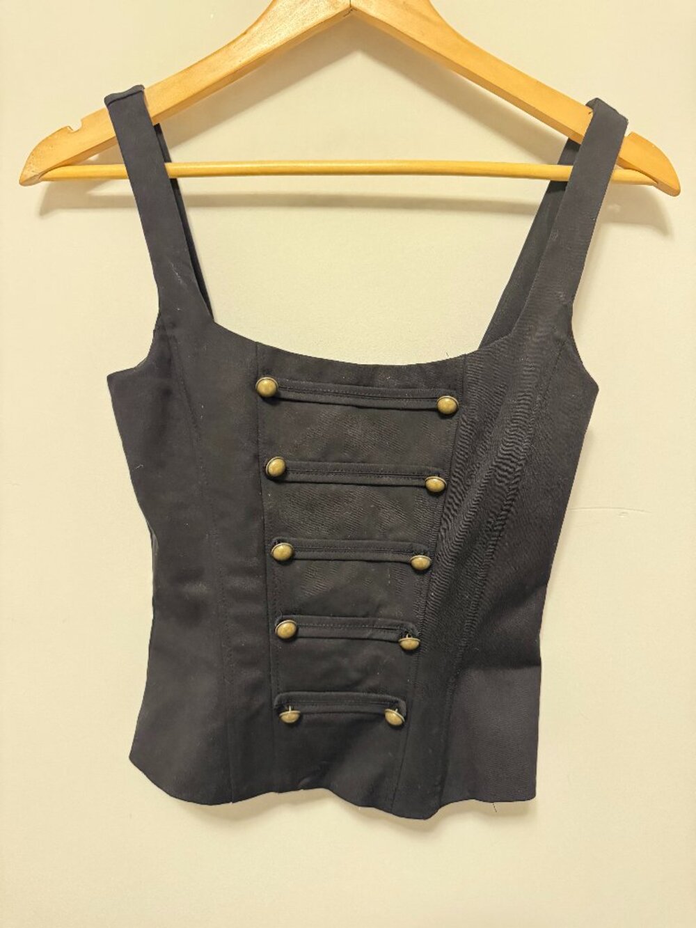 Zara Black Military Style Corset Top | Size XS | New With Tags